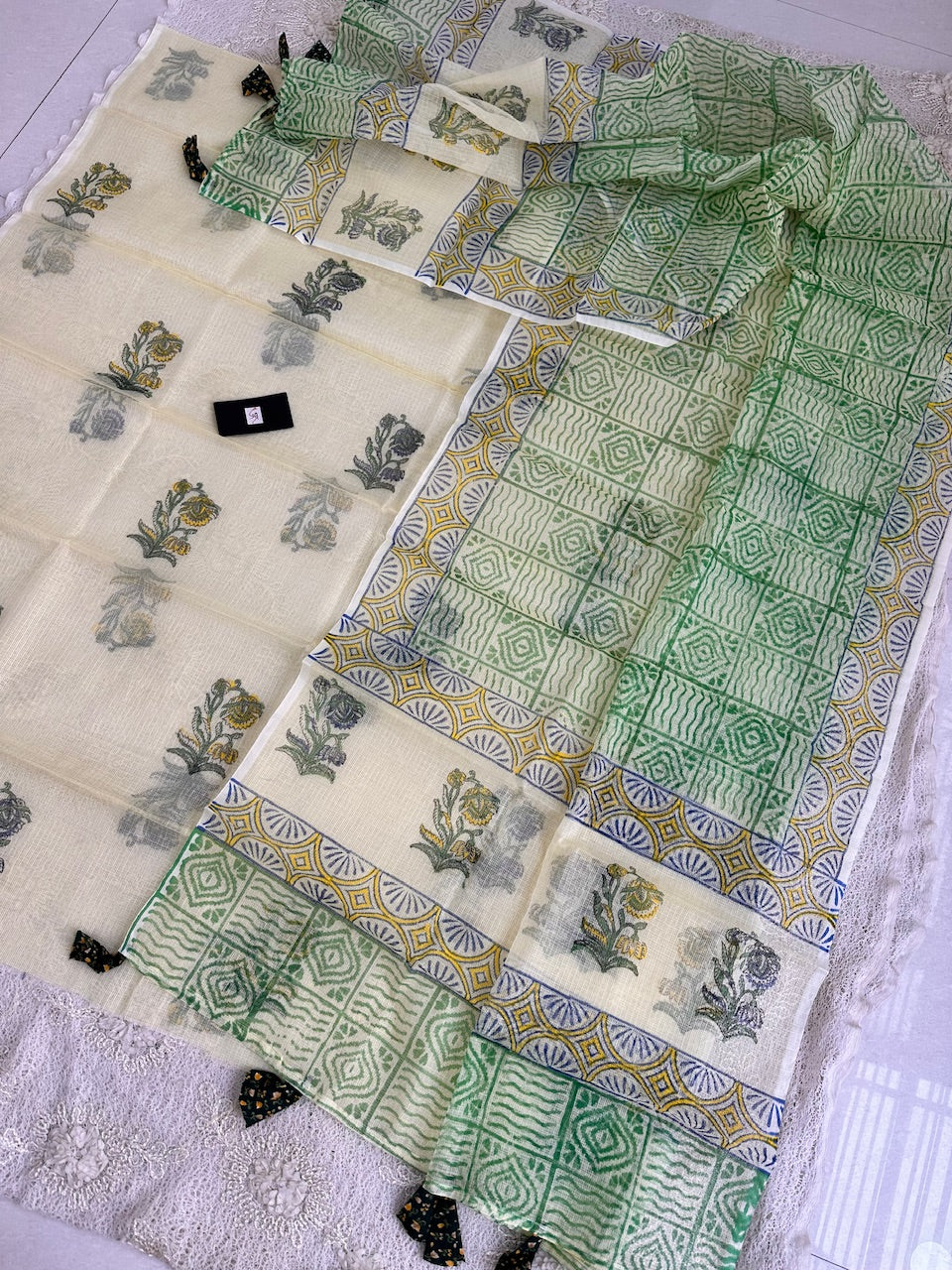 HandBlock Printed Kota Cotton Doria Top N Dupatta (Suit)