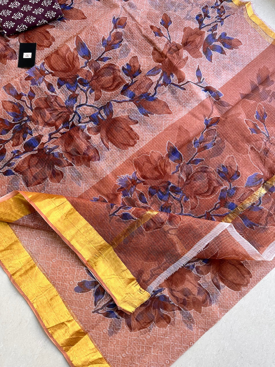 Digital Printed Kota Cotton Saree