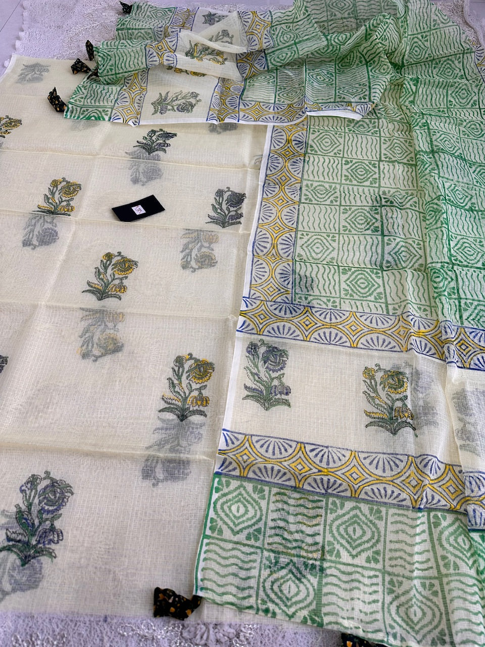 HandBlock Printed Kota Cotton Doria Top N Dupatta (Suit)