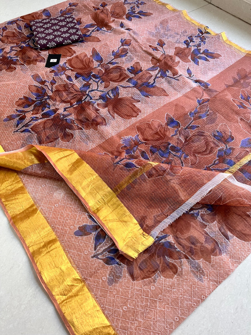 Digital Printed Kota Cotton Saree