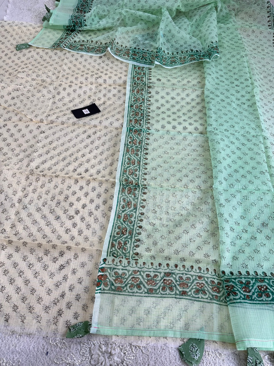 HandBlock Printed Kota Cotton Doria Top N Dupatta (Suit)