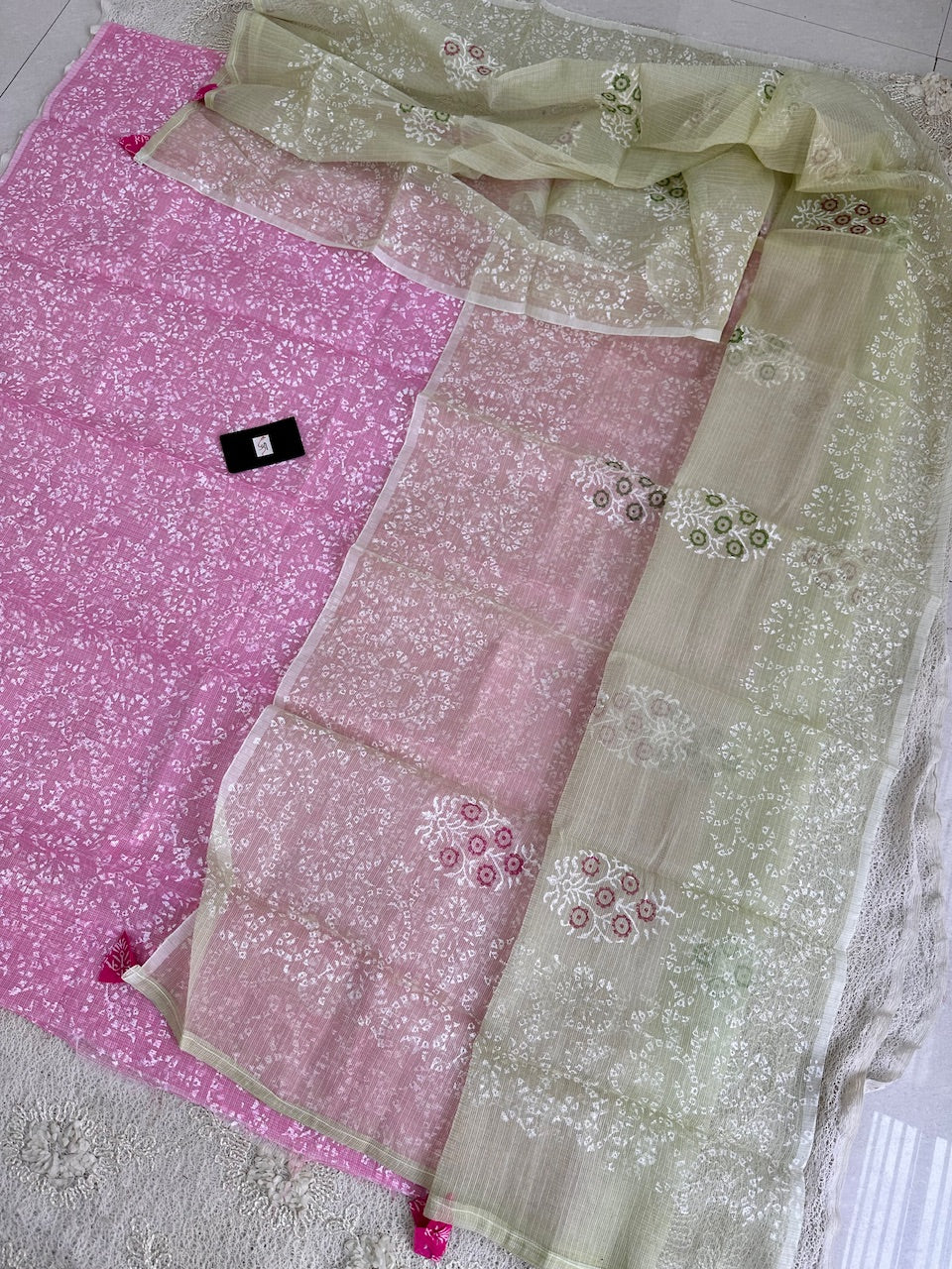 HandBlock Printed Kota Cotton Doria Top N Dupatta (Suit)