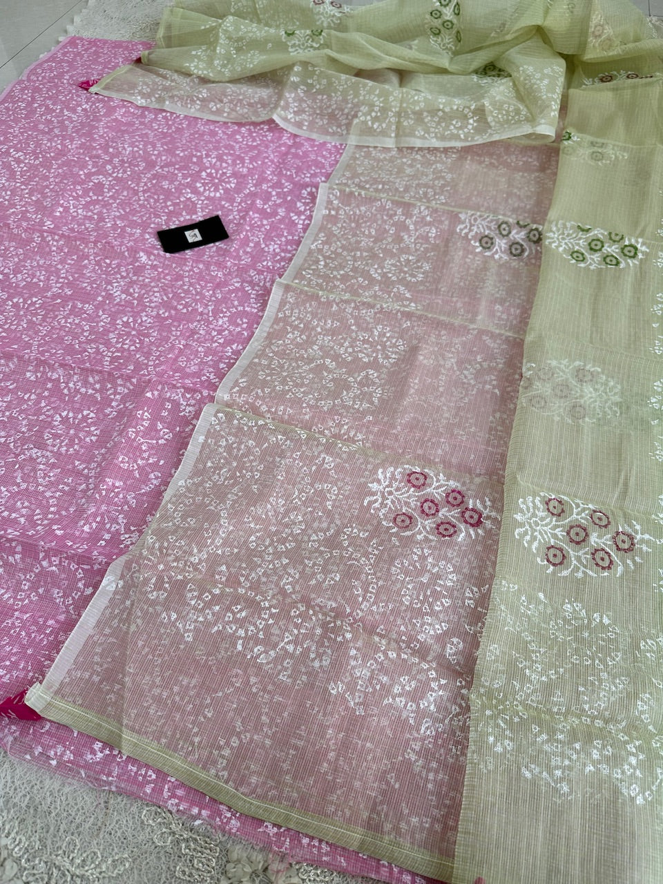 HandBlock Printed Kota Cotton Doria Top N Dupatta (Suit)