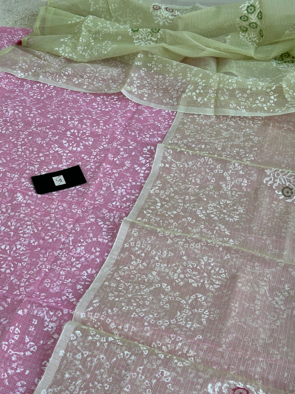 HandBlock Printed Kota Cotton Doria Top N Dupatta (Suit)