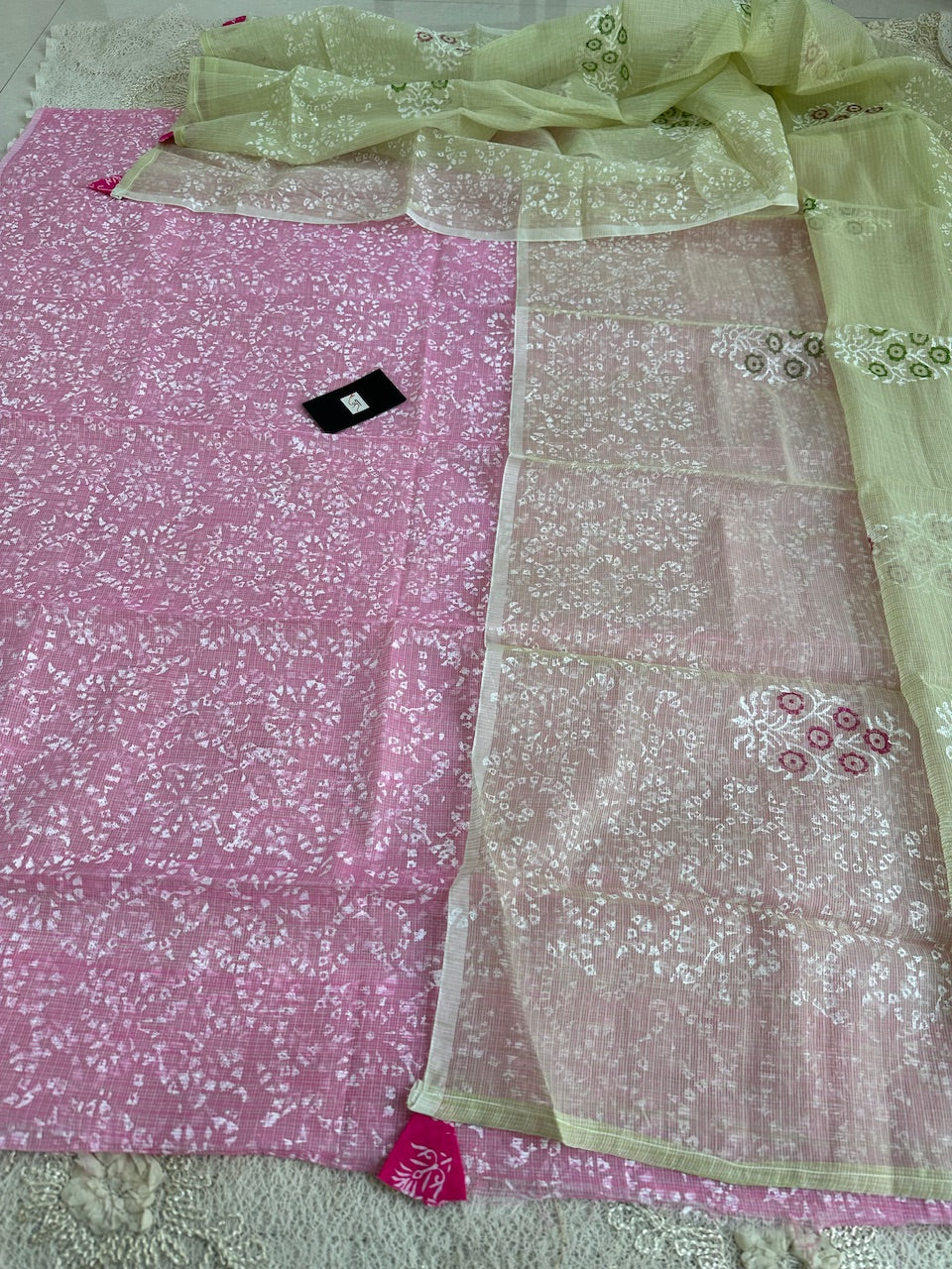 HandBlock Printed Kota Cotton Doria Top N Dupatta (Suit)