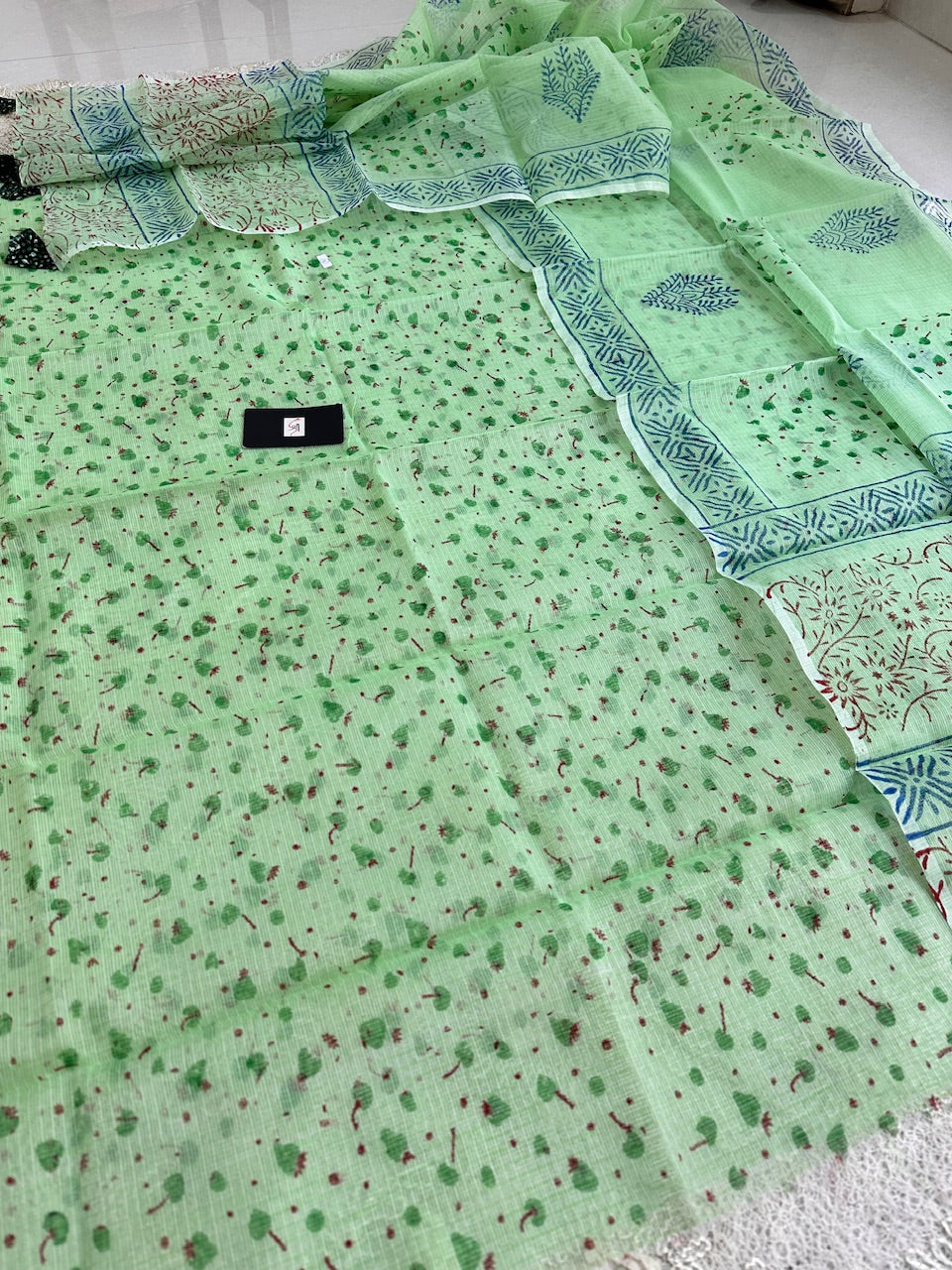 HandBlock Printed Kota Cotton Doria Top N Dupatta (Suit)