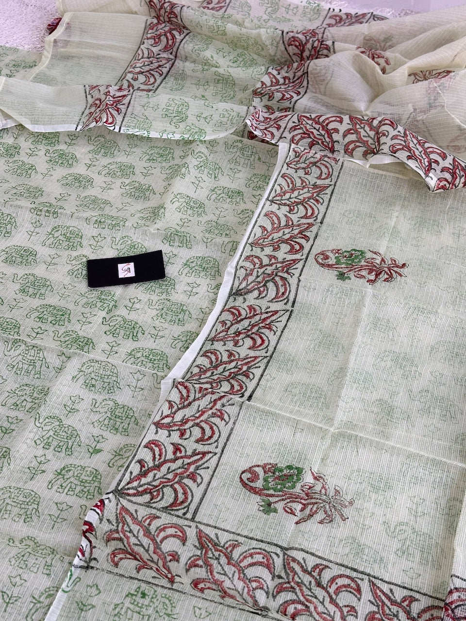 HandBlock Printed Kota Cotton Doria Top N Dupatta (Suit)