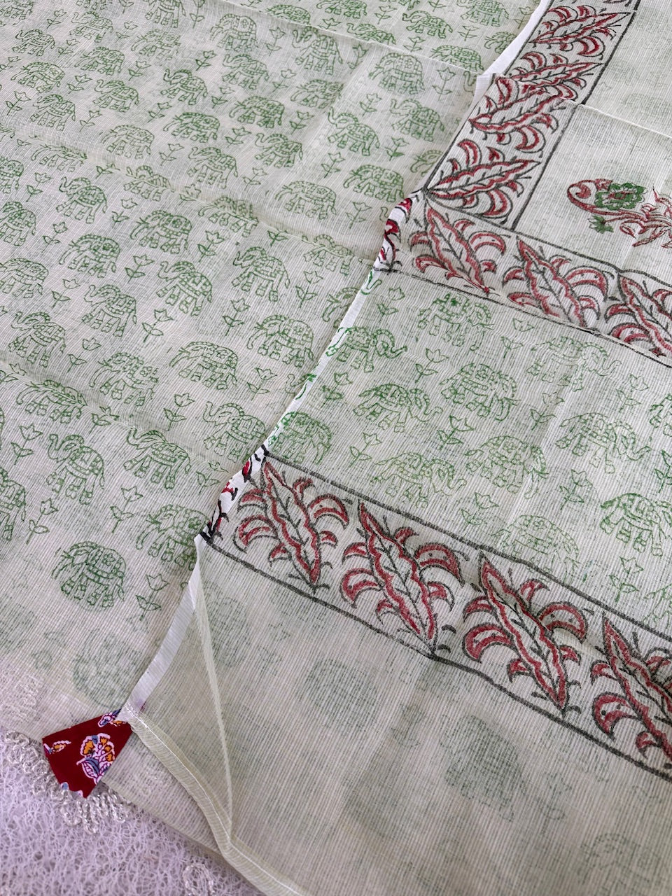 HandBlock Printed Kota Cotton Doria Top N Dupatta (Suit)