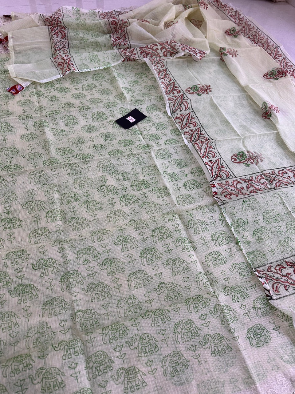 HandBlock Printed Kota Cotton Doria Top N Dupatta (Suit)