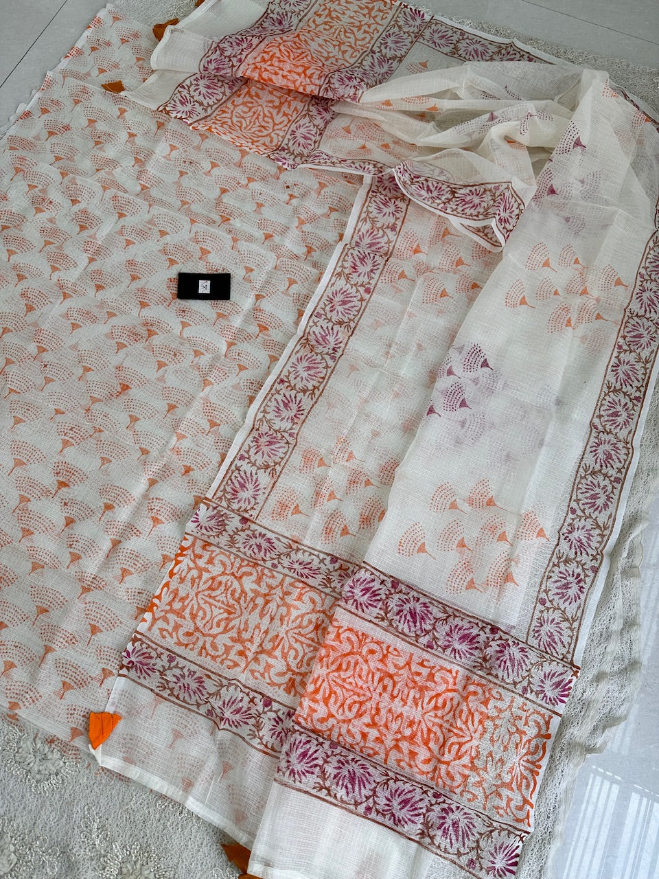 HandBlock Printed Kota Cotton Doria Top N Dupatta (Suit)