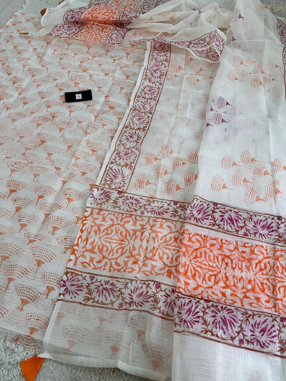 HandBlock Printed Kota Cotton Doria Top N Dupatta (Suit)