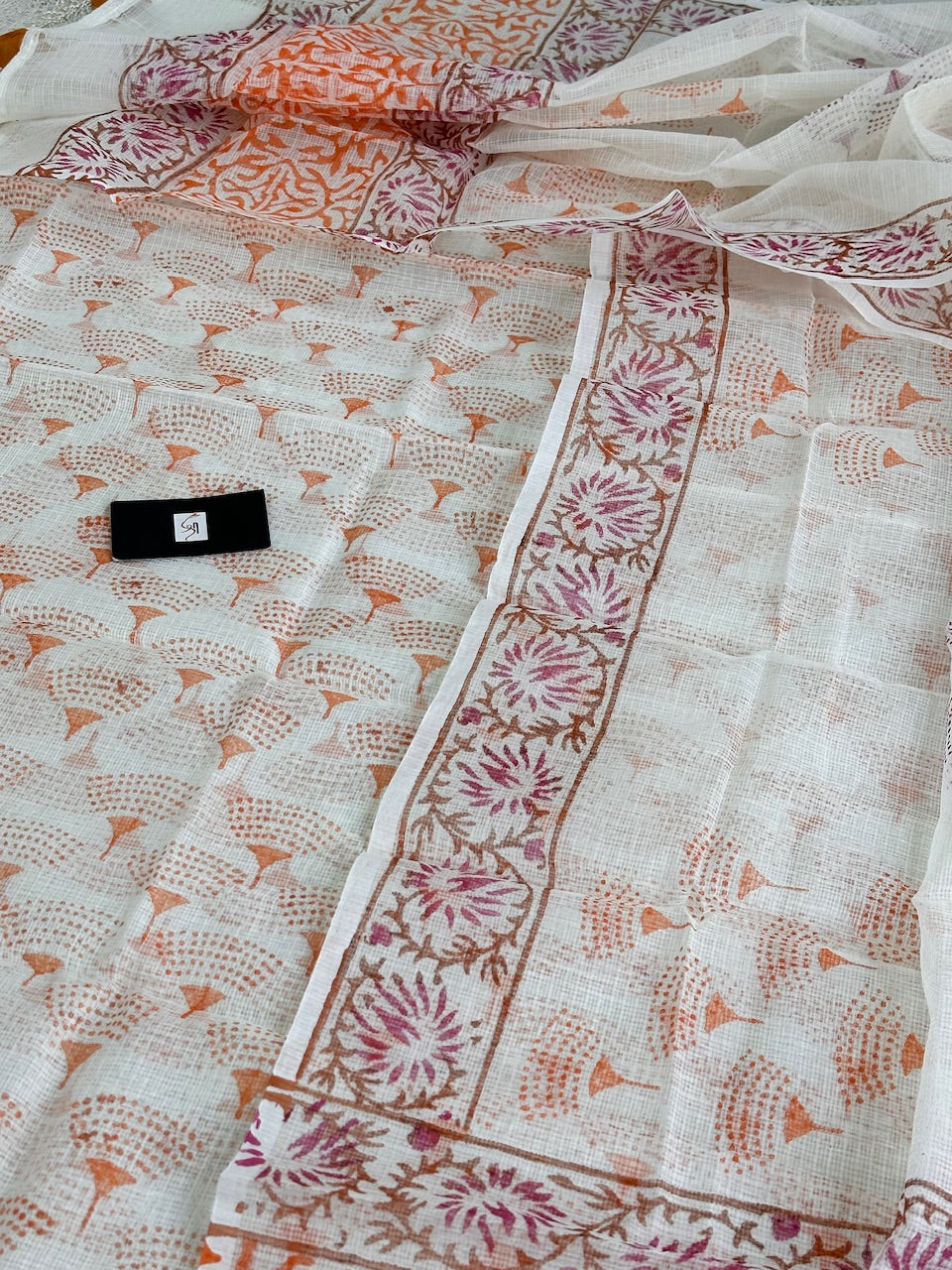 HandBlock Printed Kota Cotton Doria Top N Dupatta (Suit)