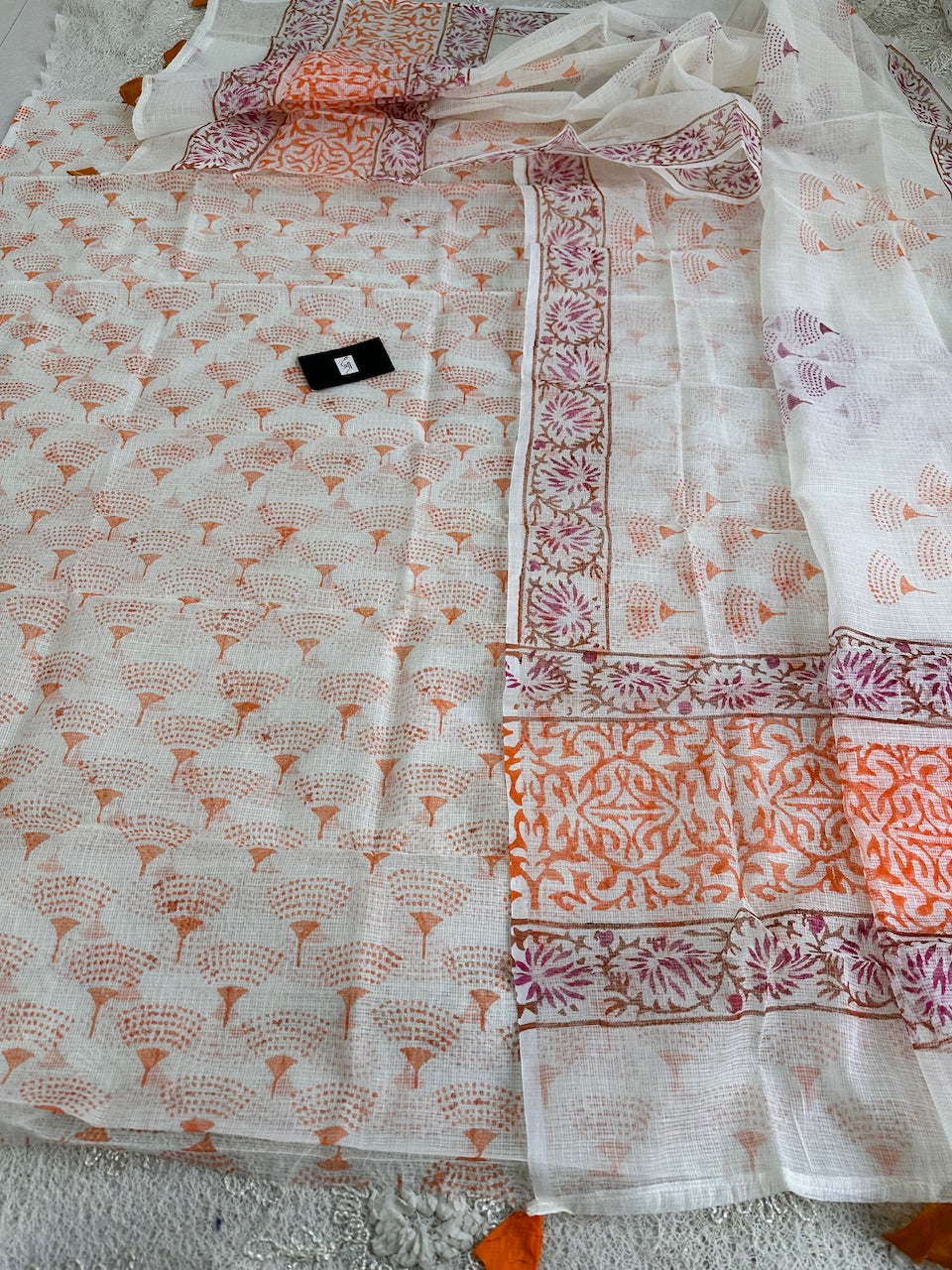 HandBlock Printed Kota Cotton Doria Top N Dupatta (Suit)