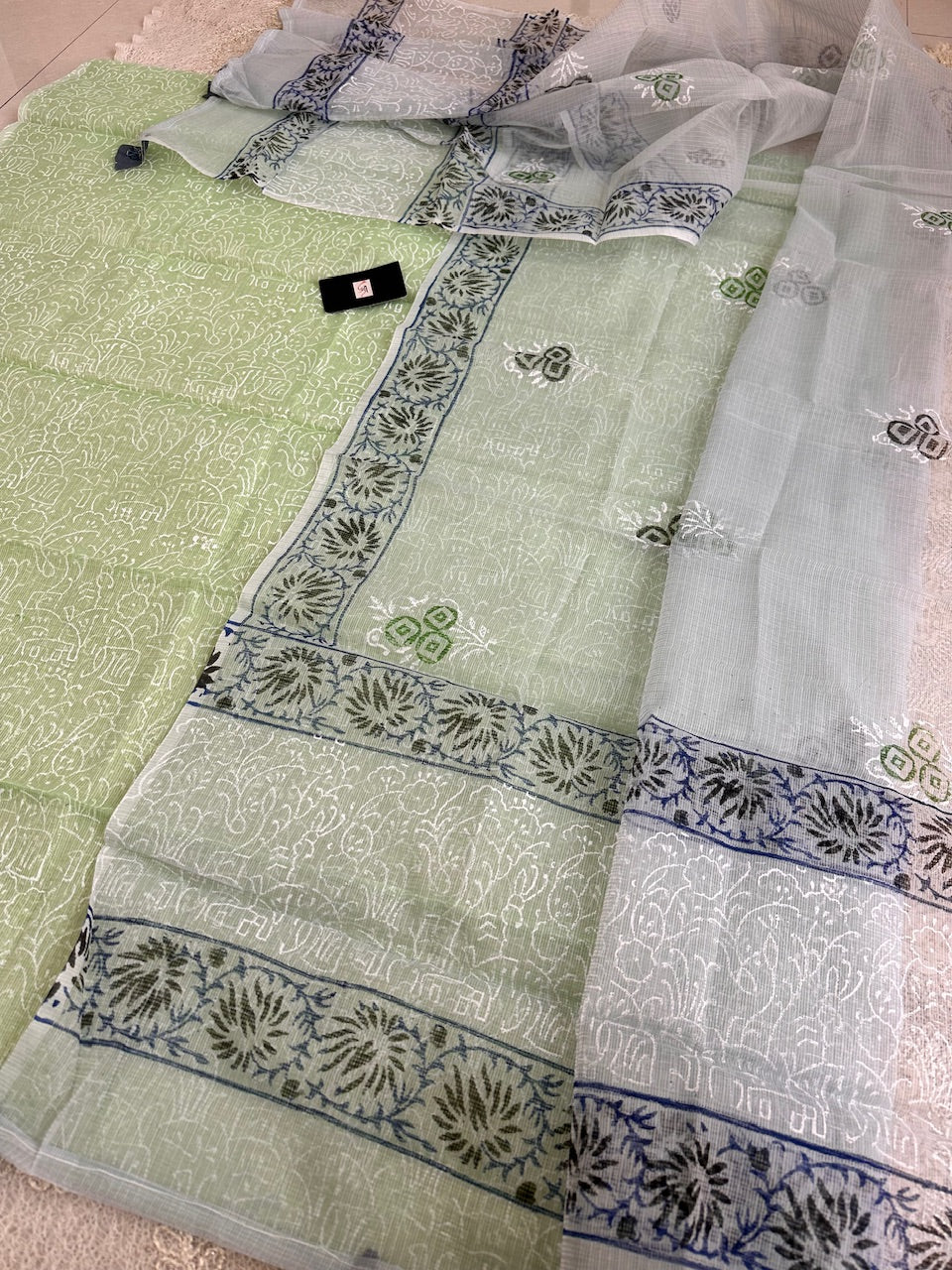 HandBlock Printed Kota Cotton Doria Top N Dupatta (Suit)