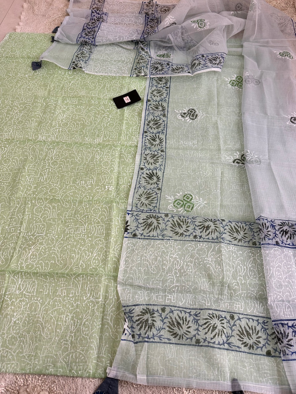 HandBlock Printed Kota Cotton Doria Top N Dupatta (Suit)