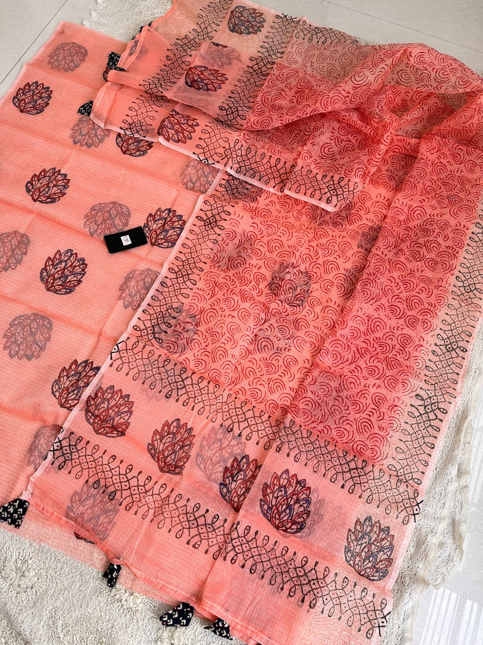 HandBlock Printed Kota Cotton Doria Top N Dupatta (Suit)