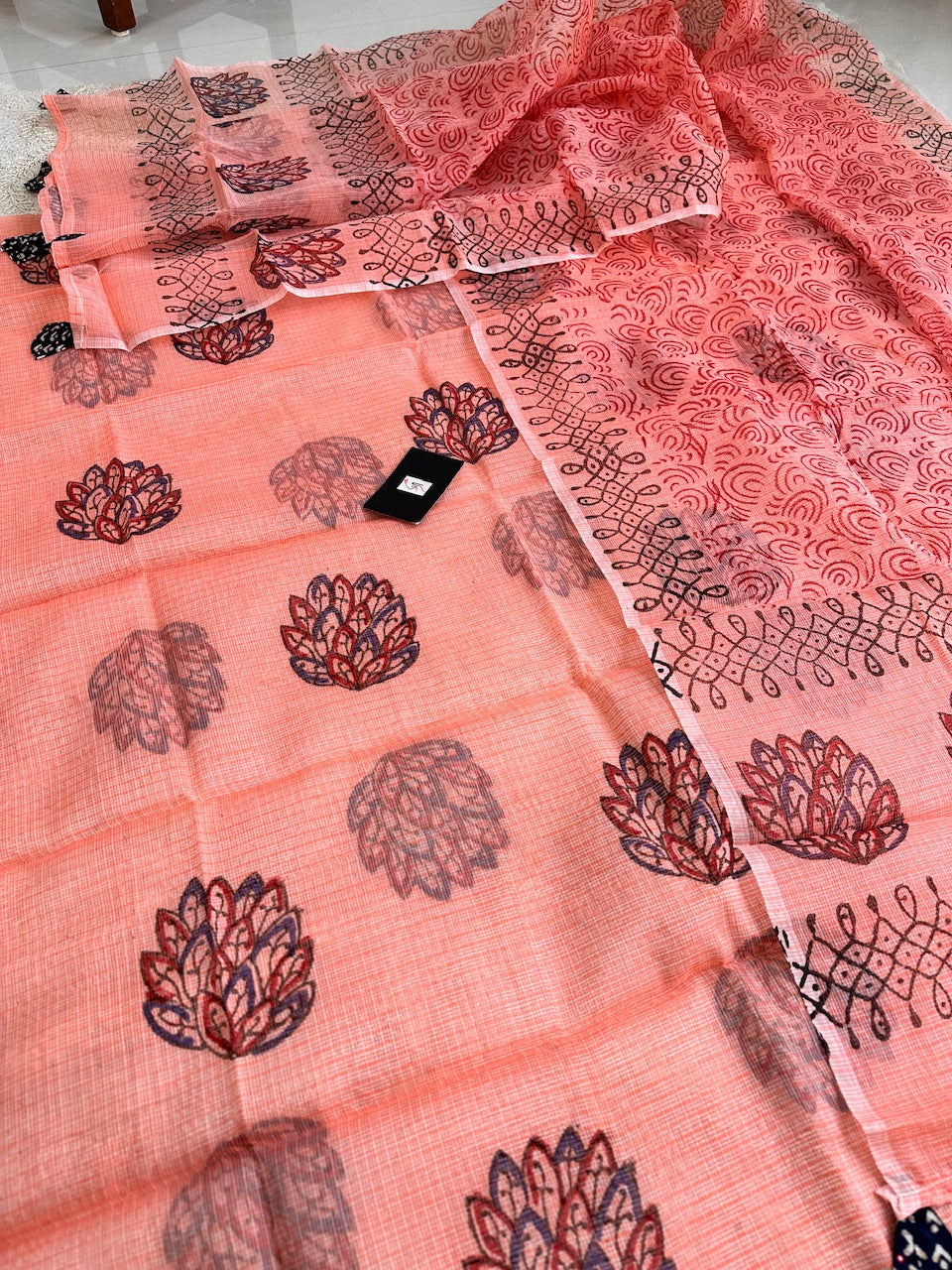 HandBlock Printed Kota Cotton Doria Top N Dupatta (Suit)