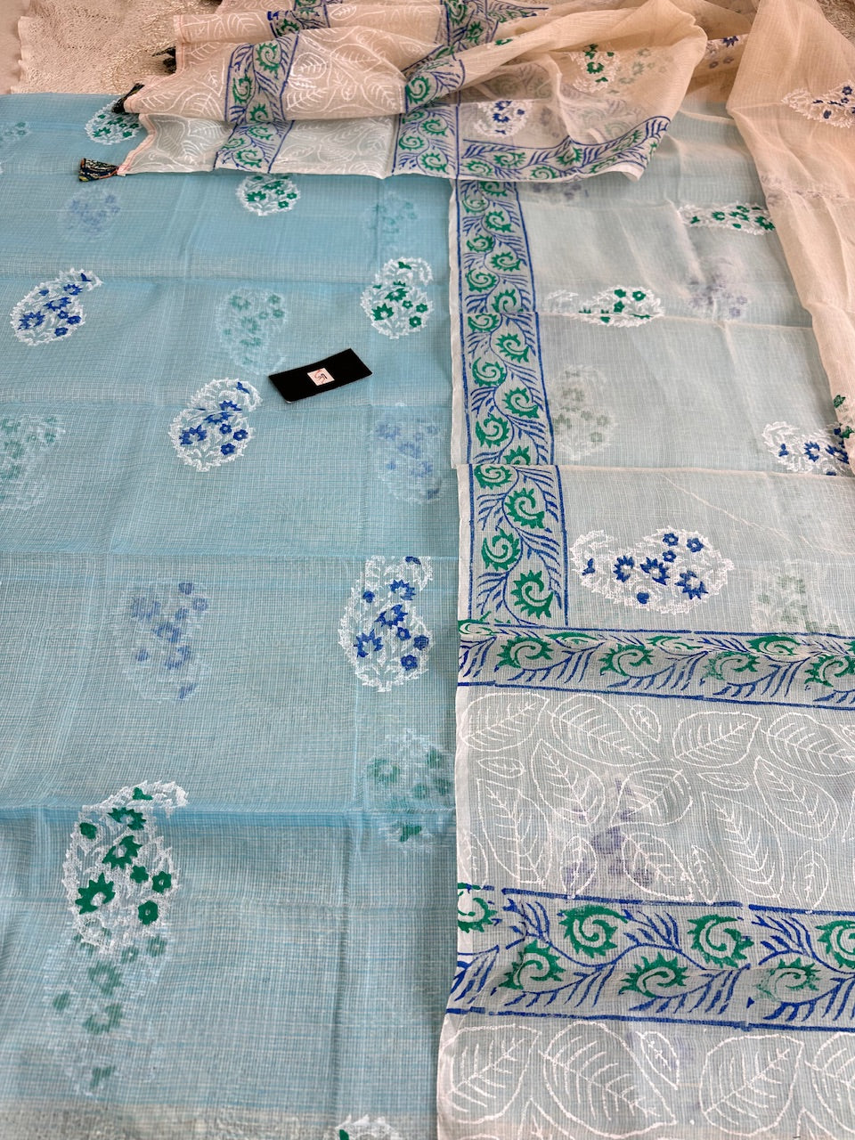 HandBlock Printed Kota Cotton Doria Top N Dupatta (Suit)