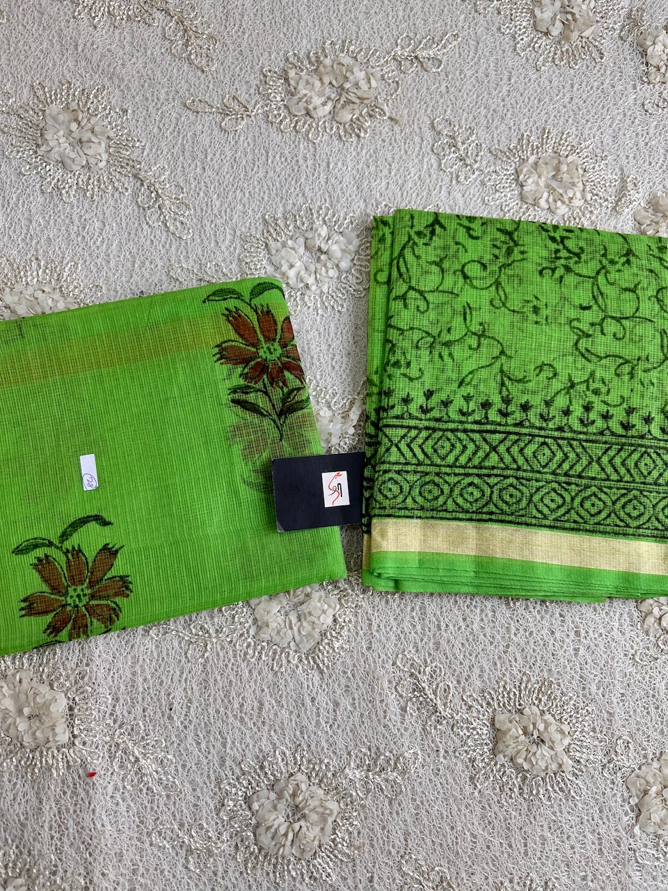 HandBlock Printed Kota Cotton Doria Top N Dupatta (Suit)