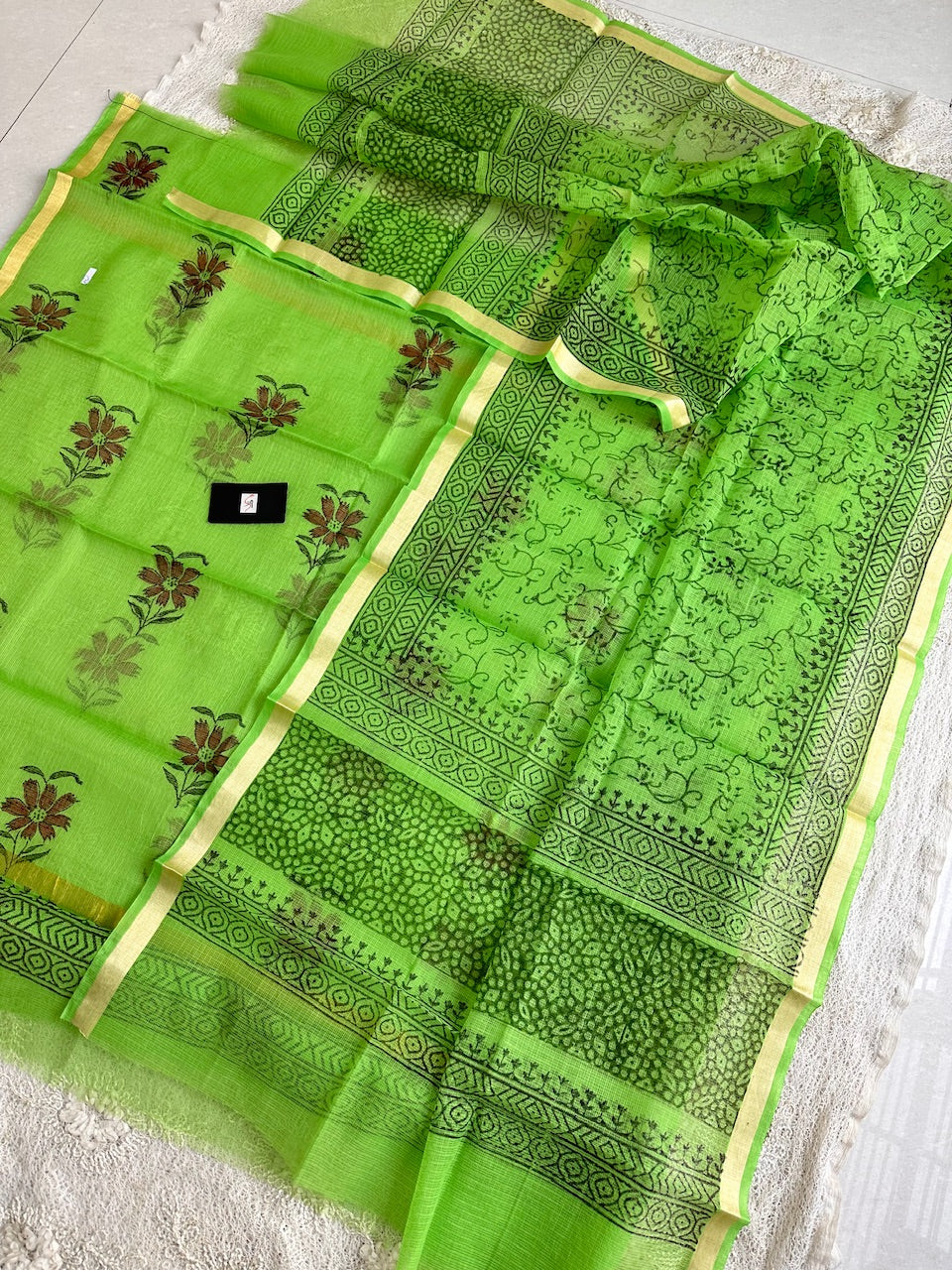 HandBlock Printed Kota Cotton Doria Top N Dupatta (Suit)