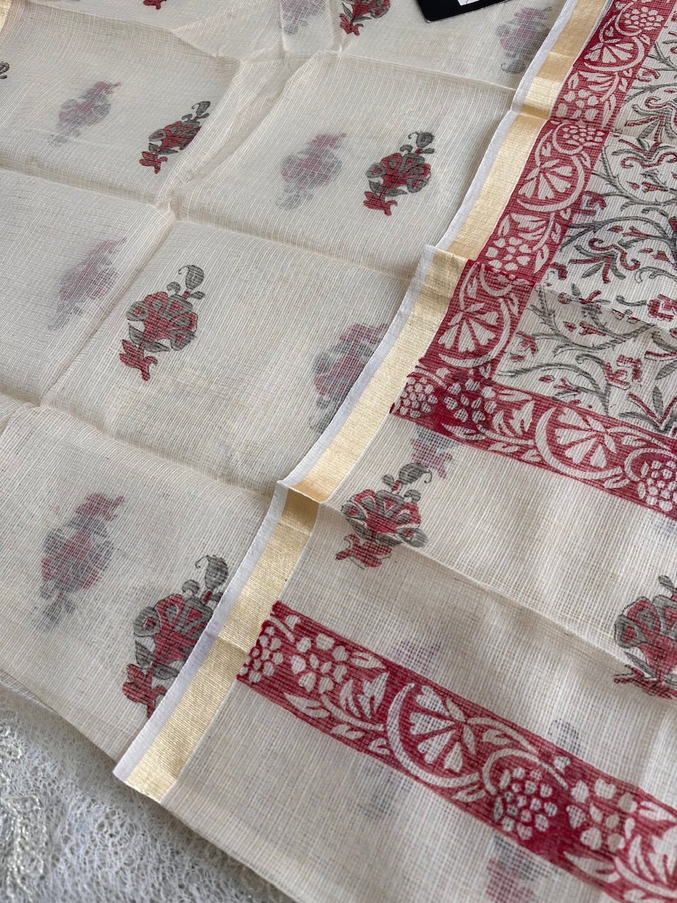 HandBlock Printed Kota Cotton Doria Top N Dupatta (Suit)