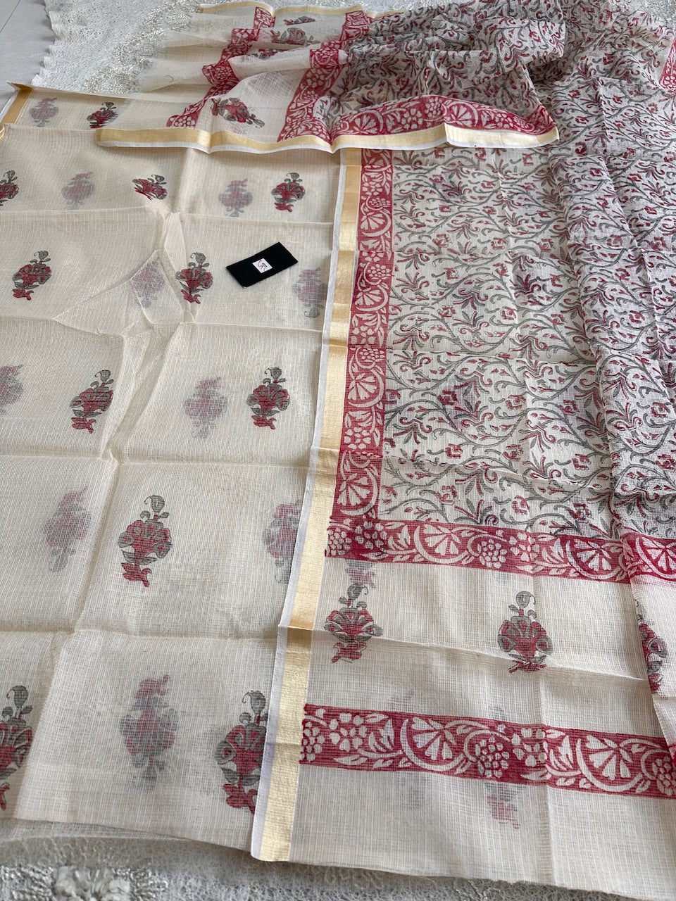 HandBlock Printed Kota Cotton Doria Top N Dupatta (Suit)