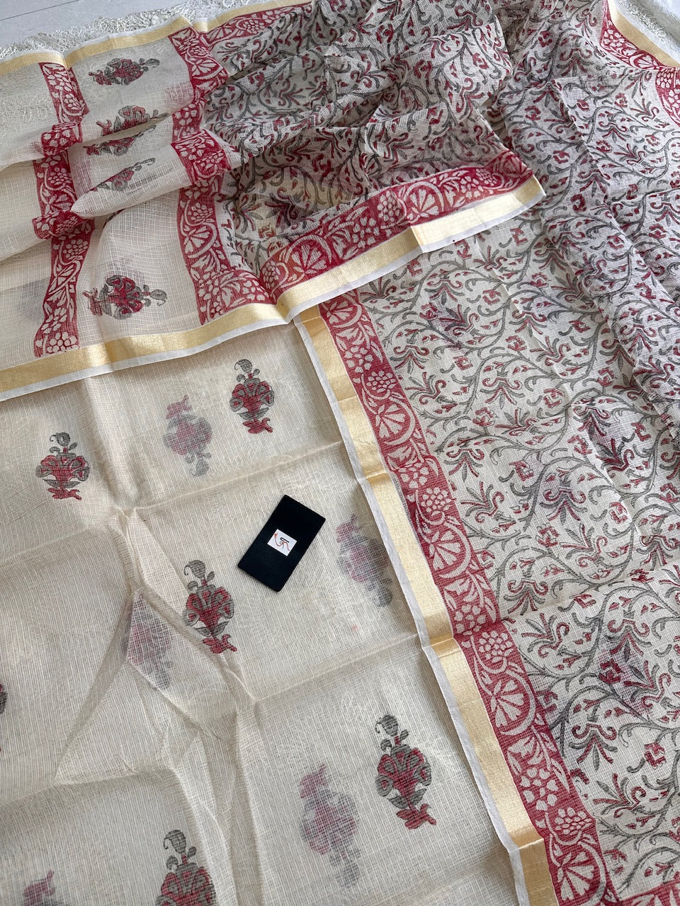 HandBlock Printed Kota Cotton Doria Top N Dupatta (Suit)