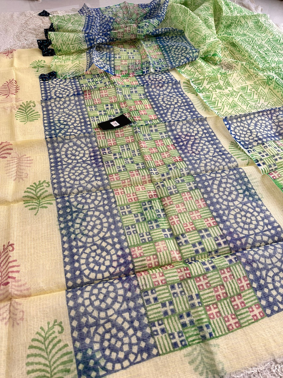 HandBlock Printed Kota Cotton Doria Top N Dupatta (Suit)