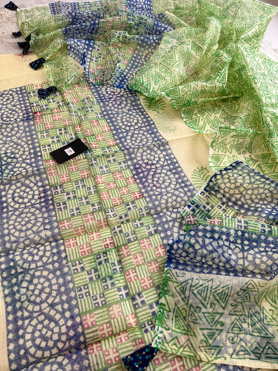 HandBlock Printed Kota Cotton Doria Top N Dupatta (Suit)