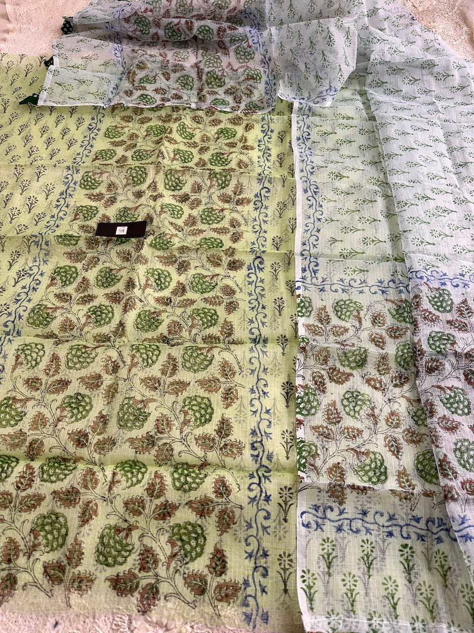 HandBlock Printed Kota Cotton Doria Top N Dupatta (Suit)