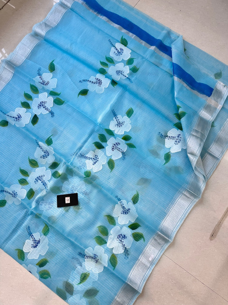 Handpainted Kota Cotton Doria Saree