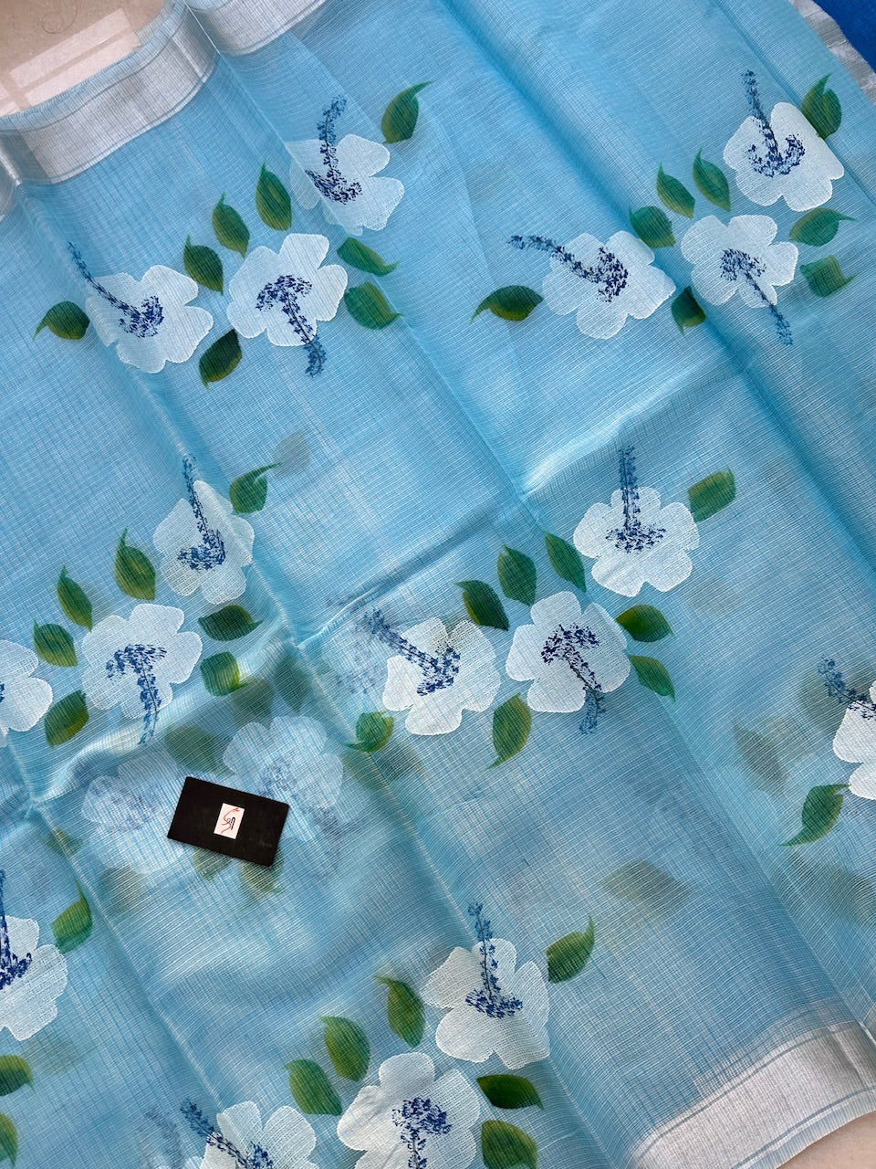 Handpainted Kota Cotton Doria Saree