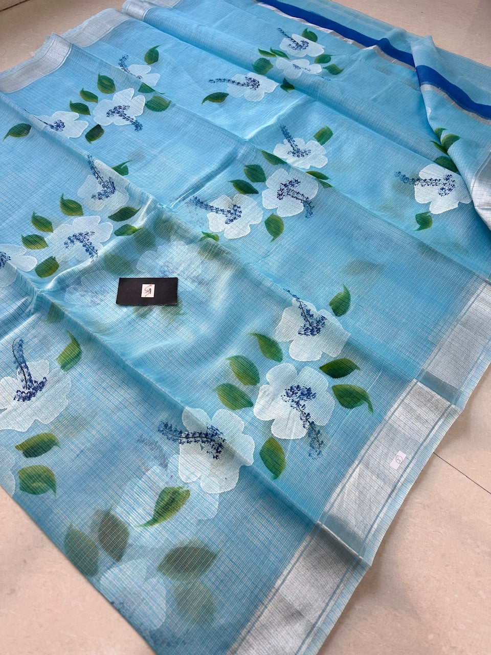 Handpainted Kota Cotton Doria Saree