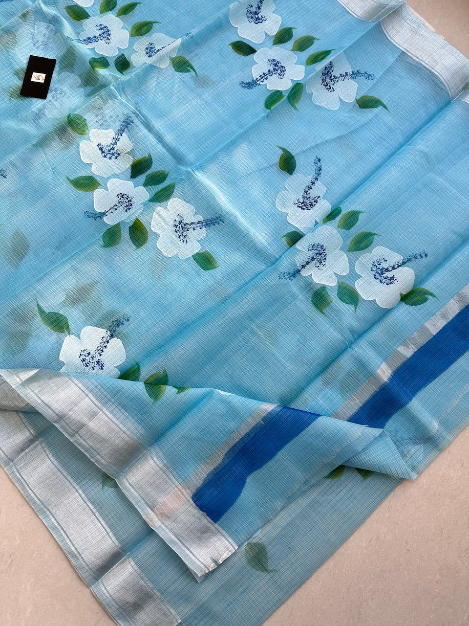 Handpainted Kota Cotton Doria Saree