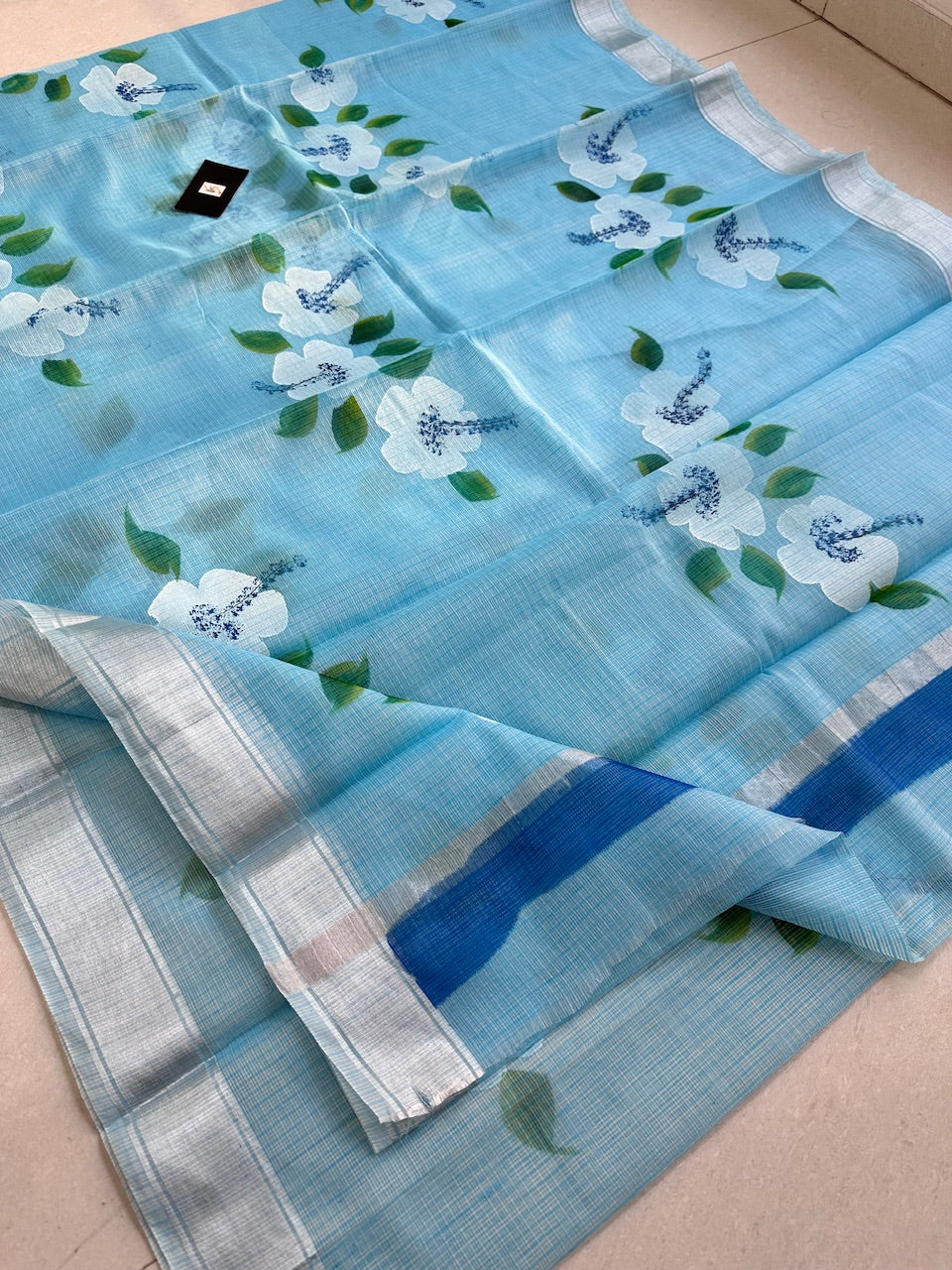 Handpainted Kota Cotton Doria Saree