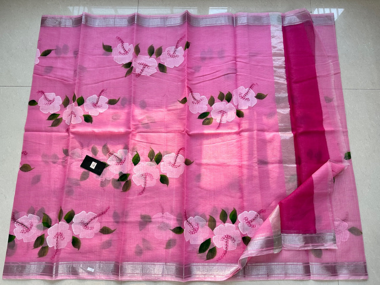 Handpainted Kota Cotton Doria Saree