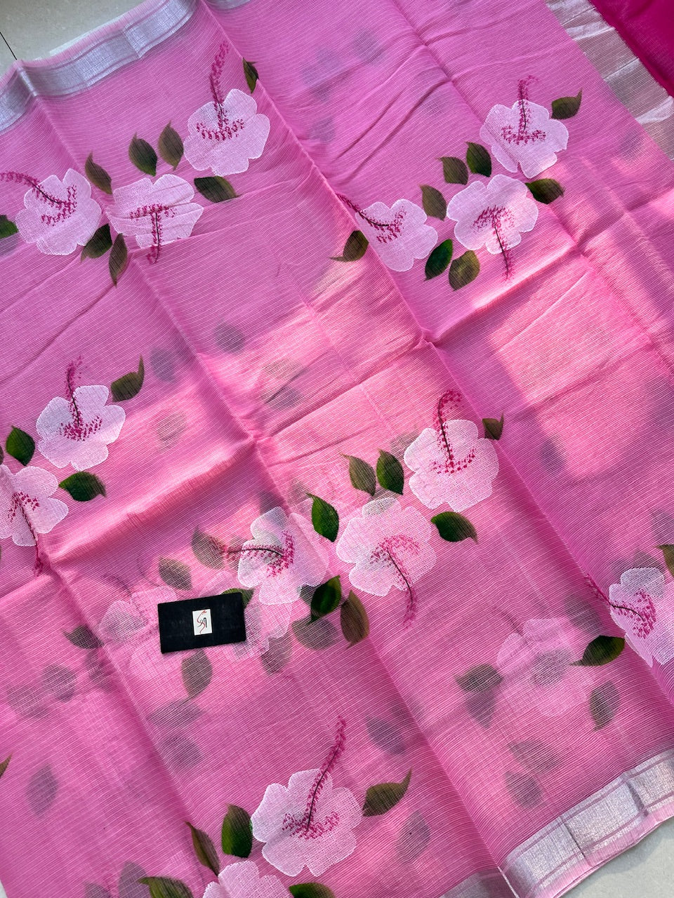 Handpainted Kota Cotton Doria Saree