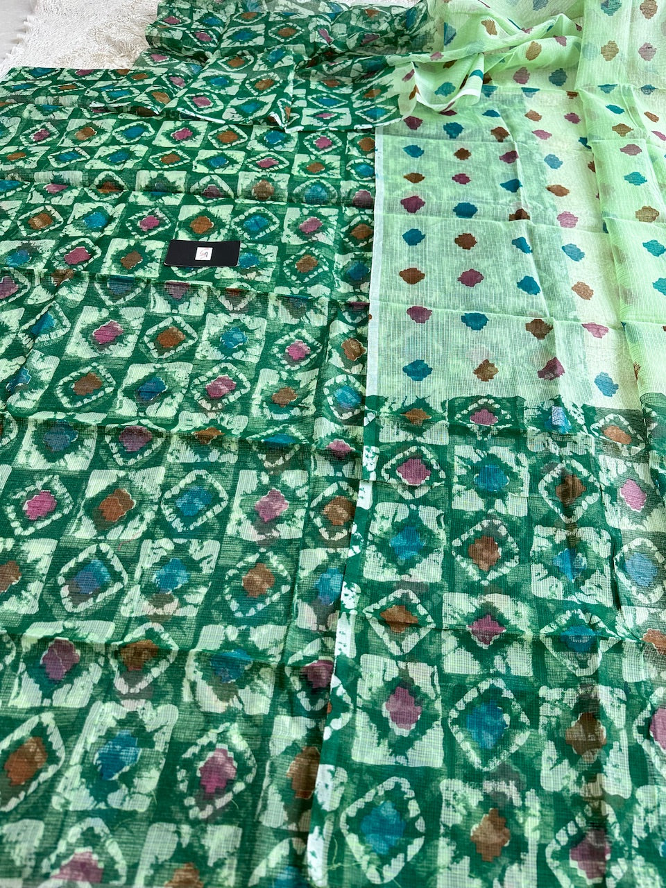 HandBlock Printed Kota Cotton Doria Top N Dupatta (Suit)