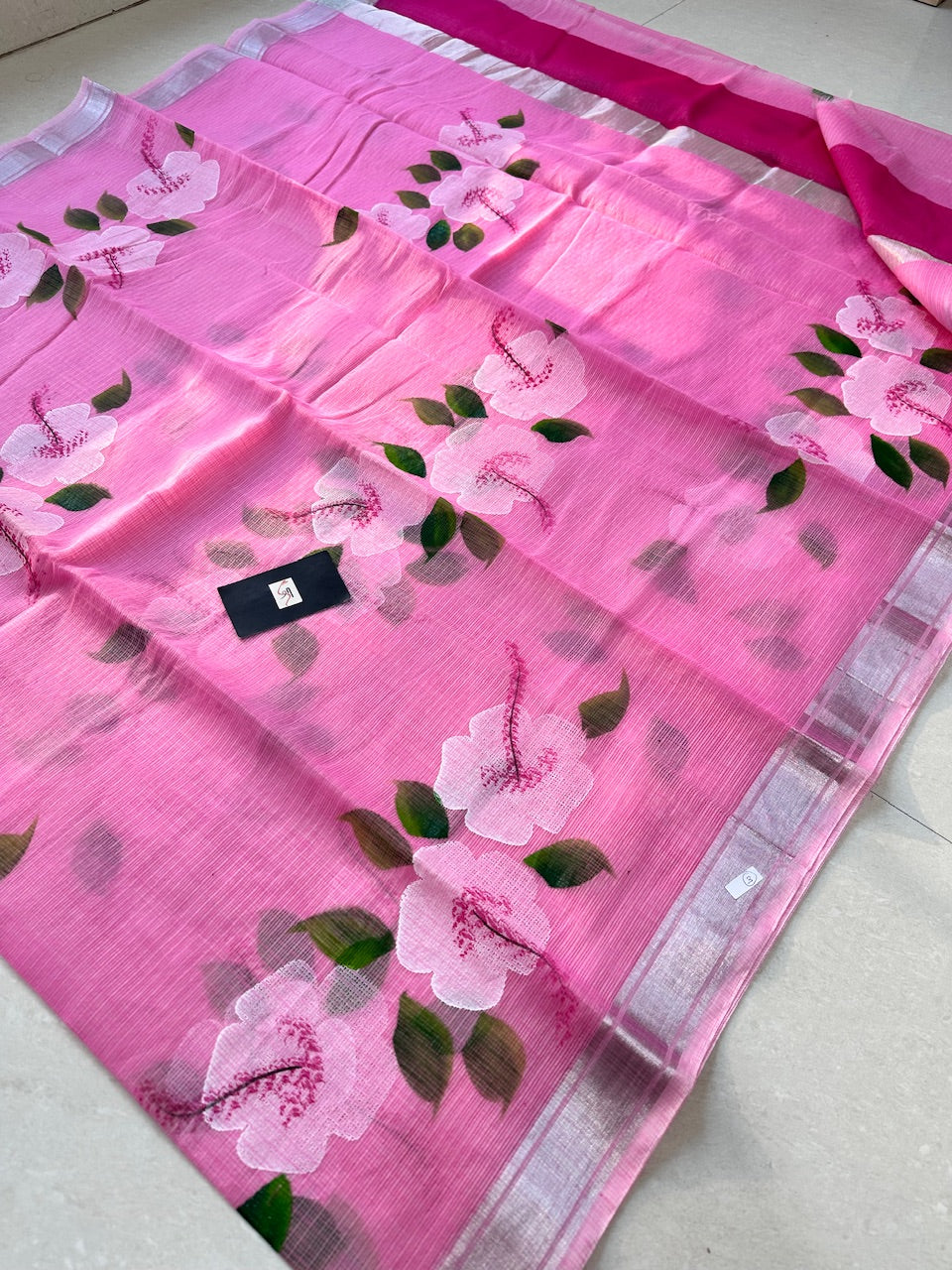 Handpainted Kota Cotton Doria Saree