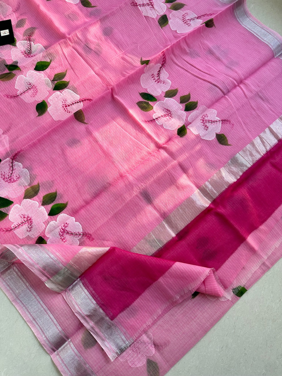 Handpainted Kota Cotton Doria Saree