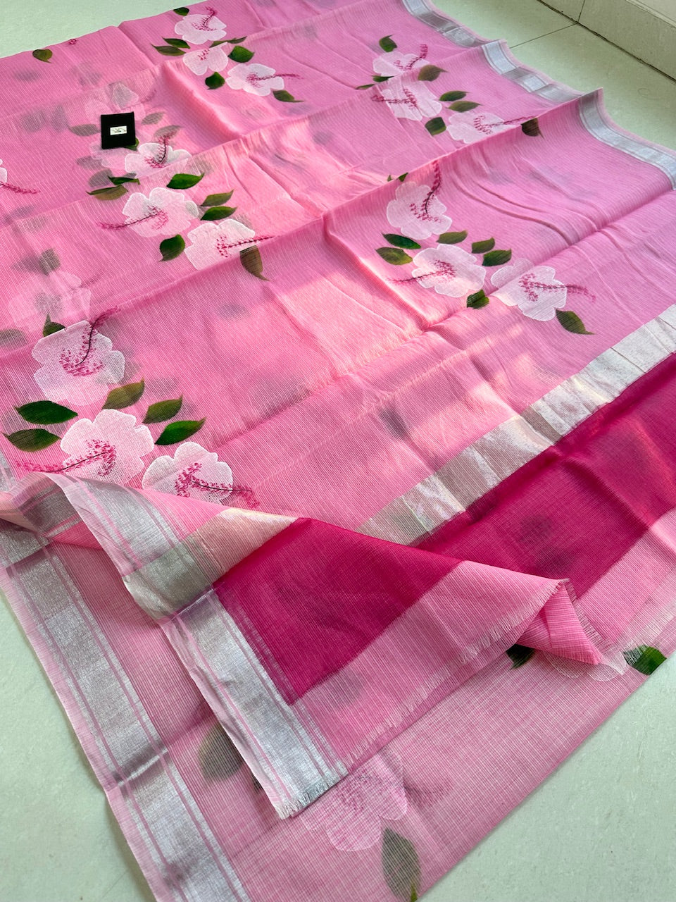 Handpainted Kota Cotton Doria Saree