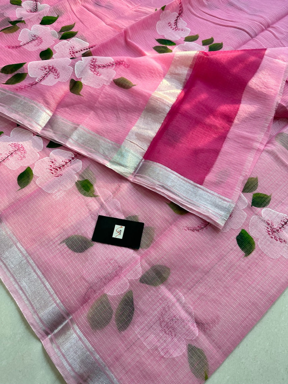 Handpainted Kota Cotton Doria Saree