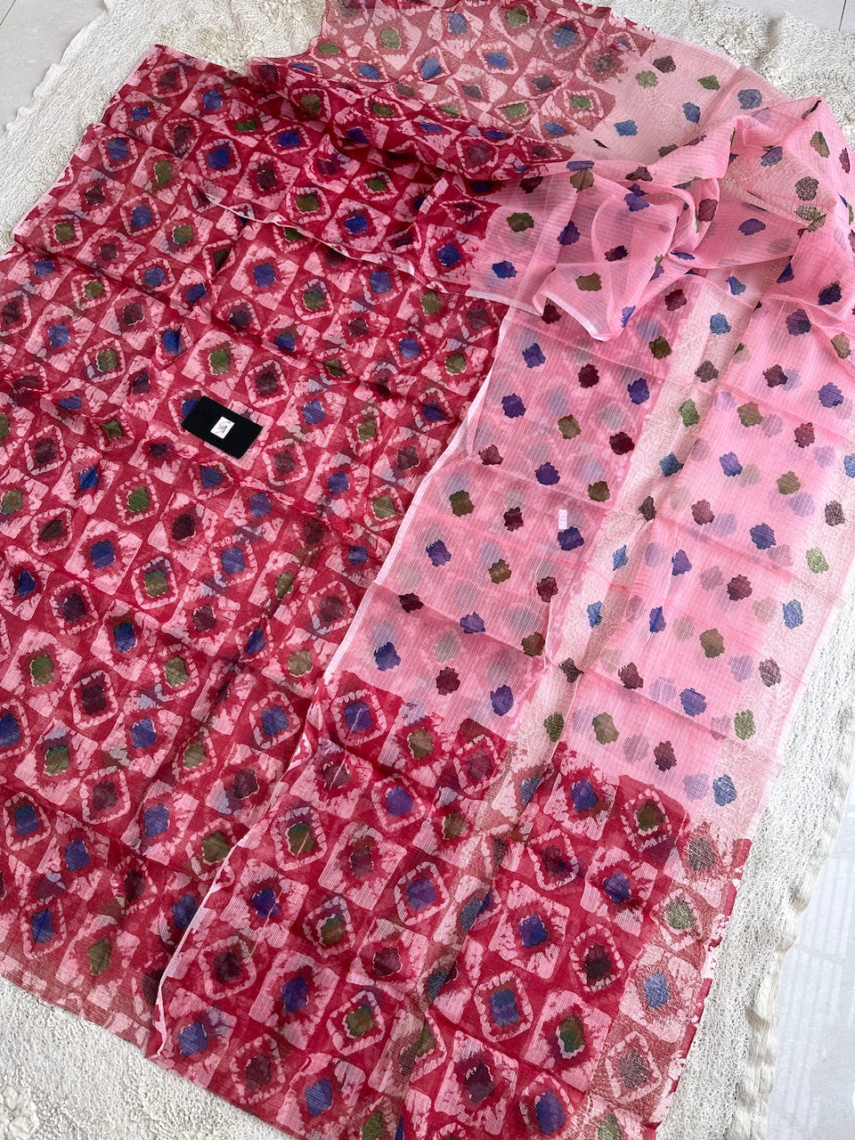 HandBlock Printed Kota Cotton Doria Top N Dupatta (Suit)