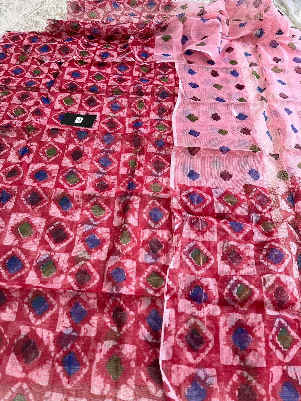 HandBlock Printed Kota Cotton Doria Top N Dupatta (Suit)