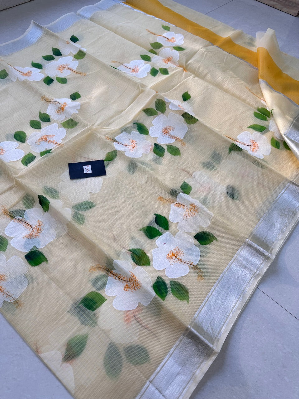 Handpainted Kota Cotton Doria Saree