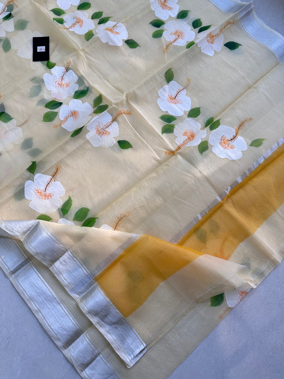 Handpainted Kota Cotton Doria Saree