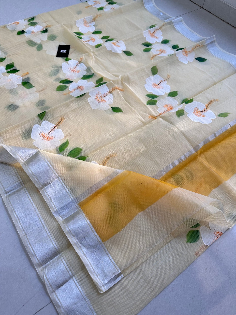 Handpainted Kota Cotton Doria Saree