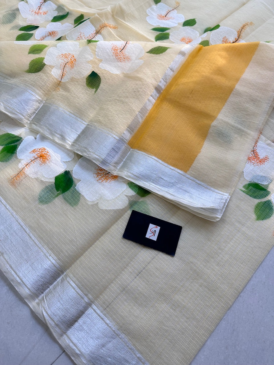 Handpainted Kota Cotton Doria Saree