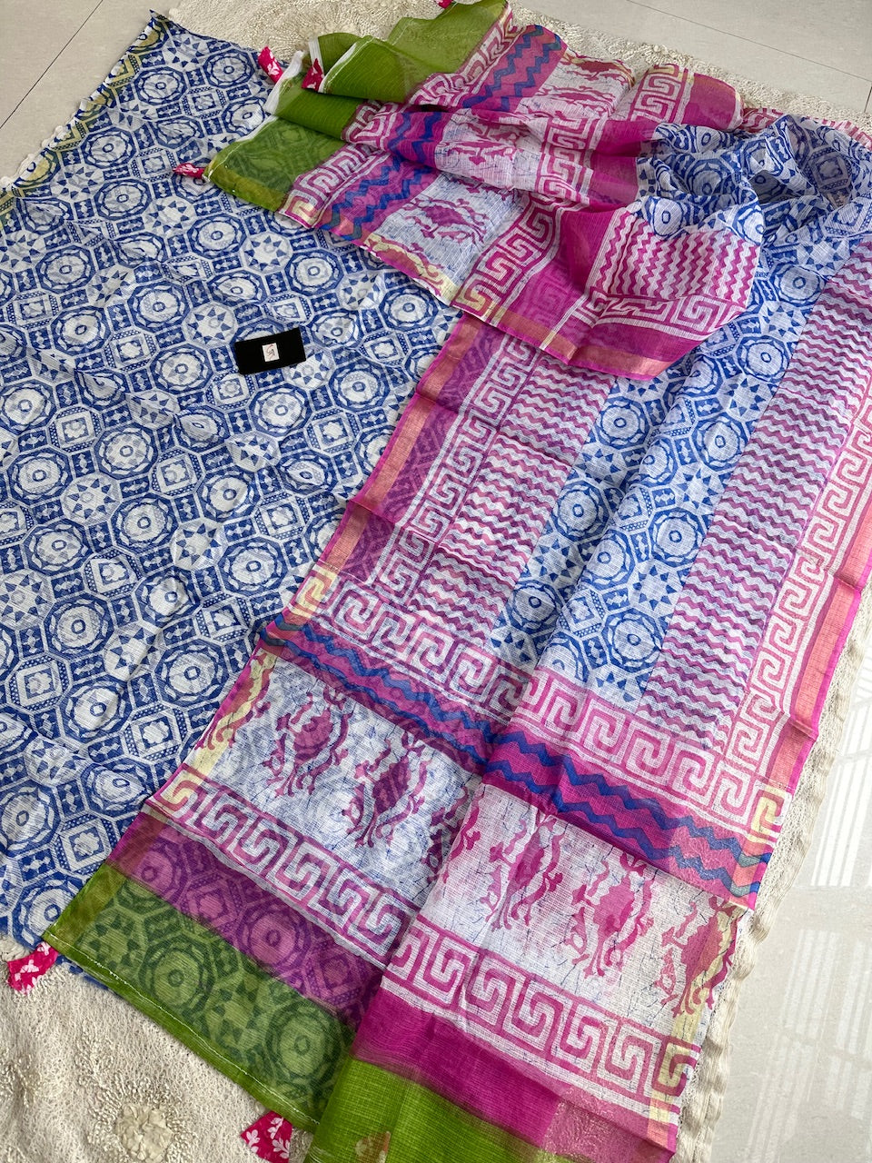 HandBlock Printed Kota Cotton Doria Top N Dupatta (Suit)