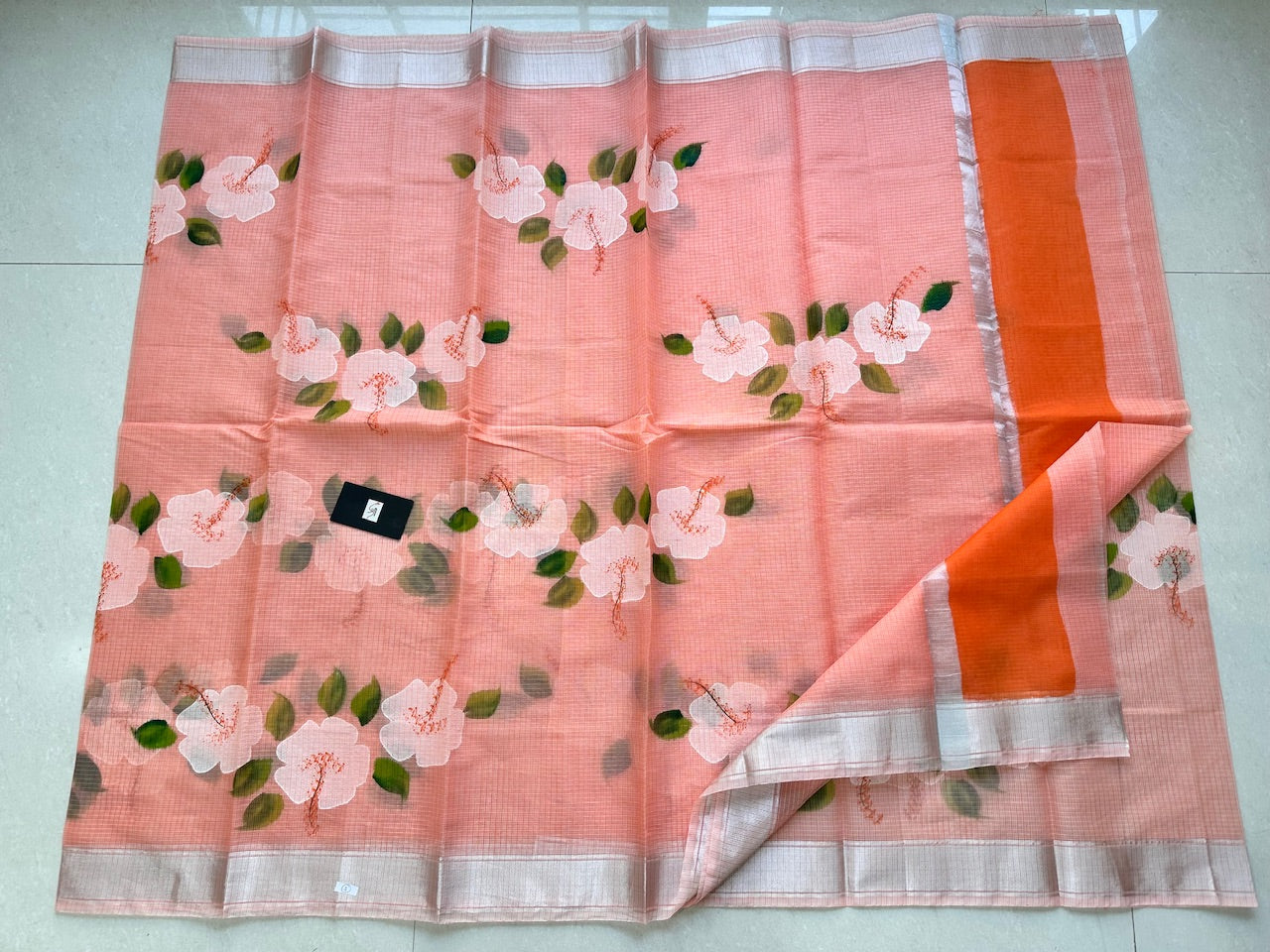 Handpainted Kota Cotton Doria Saree